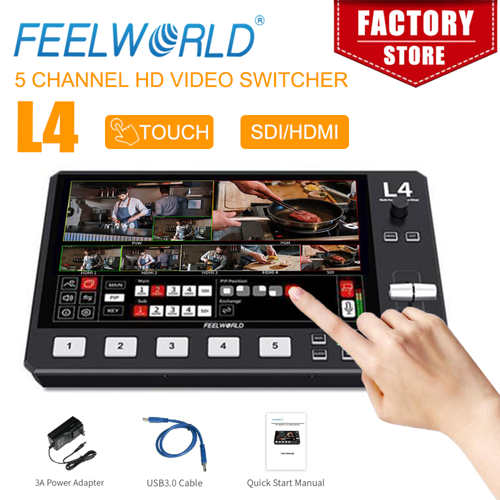 Hdmi Cable - FEELWORLD-Commutateur de centre vidéo multi-caméras L4
