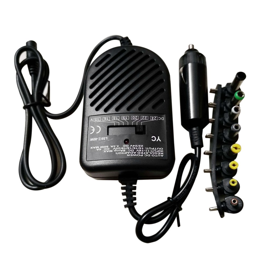 Laptop Charger - Chargeur portable universel 80W, adaptateur LED