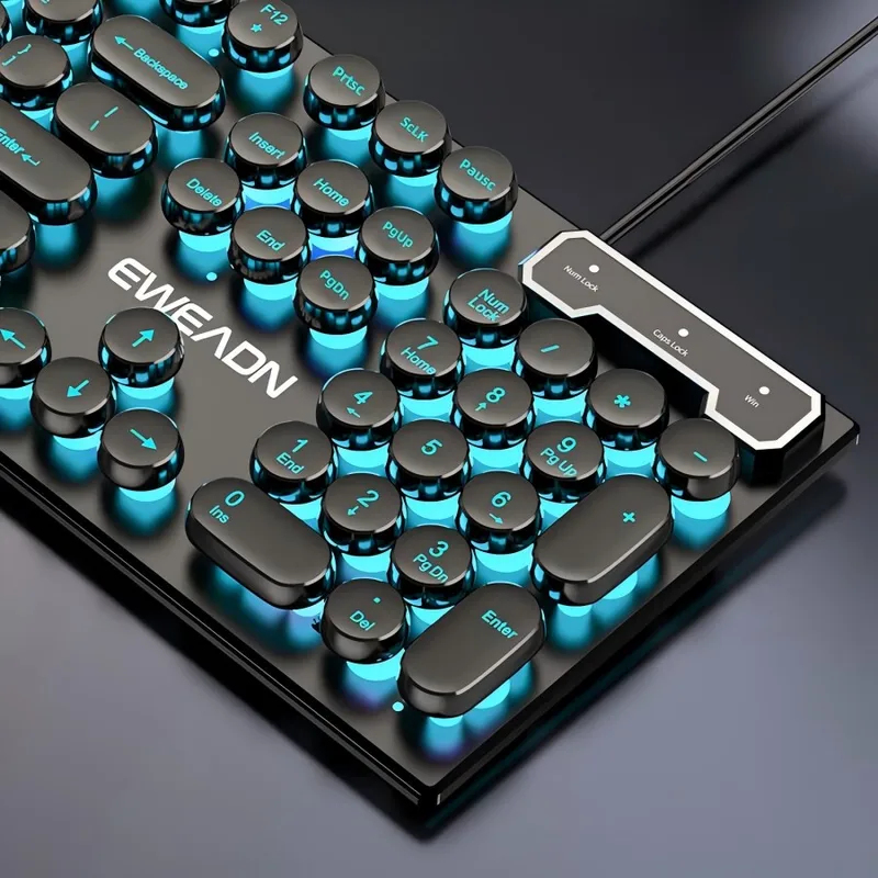 Laptop Mouse - Ensemble clavier et souris rétro-punk à