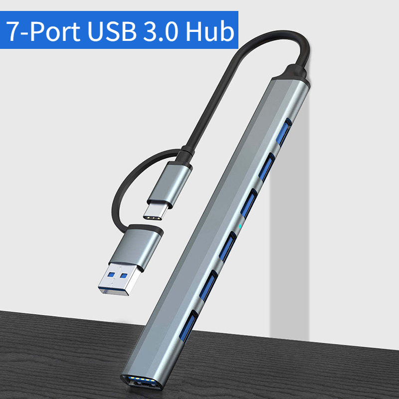 Usb C Hub - Hub USB+Type C 7 ports USB
