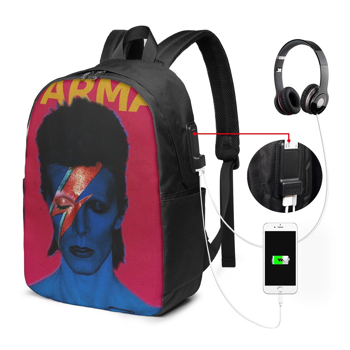 Laptop Bag - Sac à dos Davids Bowied, sac
