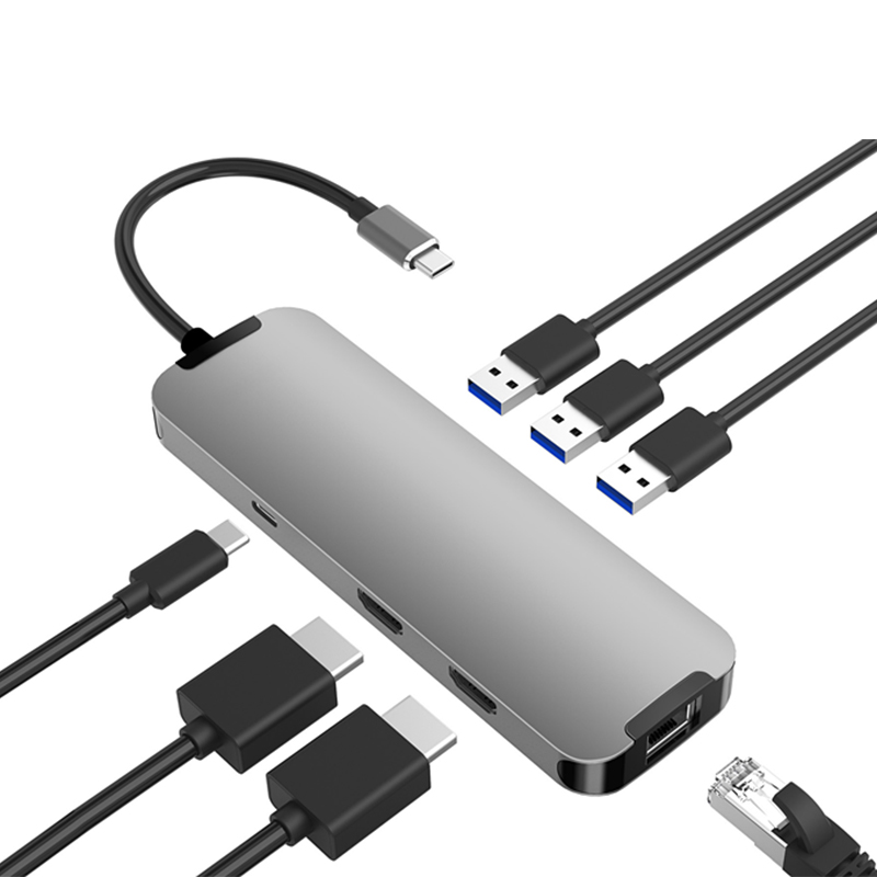 Usb C Hub - Adaptateur de hub multifonction OEM compatible,
