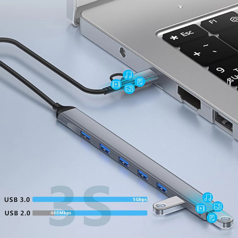 Hub USB+Type C 7 ports USB 3.0 - Usb C Hub avis et prix